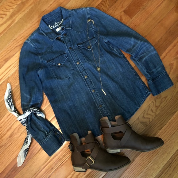 Madewell Tops - Madewell Button-down Jean Shirt